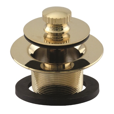 Westbrass Twist & Close 1-3/8" NPSM Fine Thread Bath Drain in Polished Brass D331-F-01
